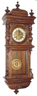 C.1875 German, Gustav Becker, 8-day time and rod strike wall clock, serial No. 320,166. — Antique Clocks Price Guide