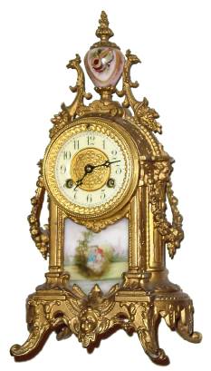 C.1906 Waterbury Clock Co., "Sartoris", 8-day time/strike mantel clock. — Antique Clocks Price Guide