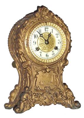 C.1910 Waterbury Clock Co., "Verona", 8-day time/strike mantel clock. — Antique Clocks Price Guide