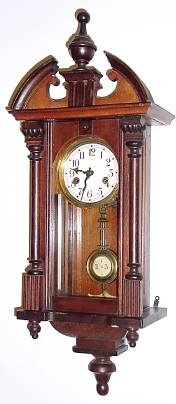 C.1910, German, Alt Deutsch "R-A" Style wall regulator in a walnut case, 8-day gong strike. — Antique Clocks Price Guide