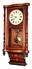 C.1880, Anglo-American, 8-day time/strike inlaid wall clock.