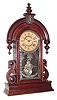 C.1980, Ansonia Clock Co., "Parisian", 8-day time/strike mantel clock.
