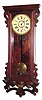 C.1901, Ansonia Clock Co., "Queen Mary", 8-day time/strike wall clock, as-found, less top.