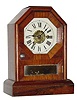 C.1870, Seth Thomas Clock Co., "Octagon Top E", 30-hour time/alarm cottage timepiece.