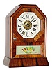 C.1870, Seth Thomas Clock Co., "Octagon Top C", 30-hour time/alarm cottage timepiece, OG base.