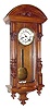 C.1890, German, Alt Deutsch, 8-day wall timepiece, spring driven, case with reeded pillars and carved Corinthian capitals.