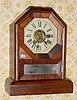 C.1868, Seth Thomas, Thomaston, COTTAGE D, 1-Day, time and alarm mini cottage clock, octagon top, in rosewood.
