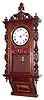 C.1880, Anglo-American, 8-day time and bell strike inlaid wall clock.