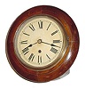 C.1900, German, for the English market, small 8-day gallery timepiece, going barrel movement.