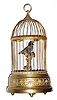 C.1920, Swiss or German, Singing Bird in Cage, the bird decorated with real feathers, and animated as he sings.
