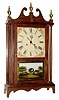 C.1966, R. P. Ortner, East Boothbay, Maine, 8-day time/strike miniature Pillar and Scroll mantel clock.
