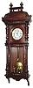 C.1875, German, Gustav Becker, 3-Wt, Grand Sonnerie, Vienna Regulator, in a double door style case with original top.