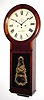 C.1980, Seth Thomas (Div Talley Industries), Triple Chime wall clock in a mahogany case styled like the famed No. 2 Regulator.