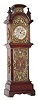 C.1900 French, for the English market, 8-day, miniature oak tall clock timepiece.