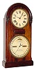 C.1875, Ithaca Calendar Clock Co, No. 5, Shelf double dial calendar clock, 8-day time and strike.