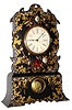 C.1850 Upson Brothers, Marion, Conn., 8-day time/strike iron front mantel clock. the
