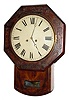 C.1885, German, for the English Market, 2-fusee, wooden plate, drop octagon wall clock with countwheel bell strike on the hour.