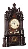 C.1855, D. S. Crosby, Cortland St., New York, 30-hour time/strike iron front mantel clock. D. S. Crosby was formerly an agent of the Ansonia Clock Co.