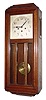 C.1920, German for the French market, oak cased Westminster chime wall clock.
