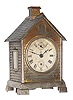 C.1904, Seth Thomas Clock Co., "Lodge", 30-hour lever movement novelty alarm timepiece.