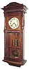 C.1928, German, 2-weight Box Regulator, in a walnut ripple molded case with some old wood worm damage in the cornice moldings.