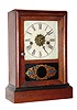 C.1880, Waterbury Clock Co., 30-hour time/strike/alarm cottage clock.