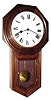 C.1906, English, Octagon Long Drop, 8-day wall timepiece, in the style of an Ansonia A..