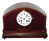 C.1905, French, Mahogany cased mantel clock, gong strike with porcelain dial, 8-day.