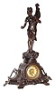 C.1900, German, Cast Spelter Figural Clock, in the French style, as-found.