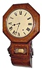 C.1890, Anglo-American , 8-day, Inlaid wall timepiece, as-found.