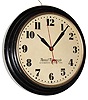 C.1935, Hammond Clock Co, Illinois, Large Postal telegraph clock, 110v, in a round, stamped steel case.