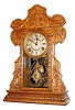 C.1900, Mixed Lot; Oak Gingerbread clock, 8-day time and strike.