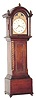 C.1935 American (Possibly Nantucket, MA), handmade miniature tall clock case fitted with an alarm movement.