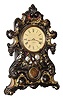 C.1850, Chauncey Jerome, 8-Day Iron front with mother of pearl inlay and stenciled gold decorations.