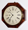 C.1850, Marine Clock Manufacturing Co., New Haven, Conn, rosewood octagon gallery clock ( time and strike).
