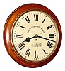 C.1880, English, Fusee Dial Clock 16 inches, in a mahogany case