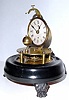 C.1870, Unsigned, but by either Geo. W, Brown or E. N. Welch, Forestville, Conn, 30 hour "Briggs Rotary" pendulum clock with glass dome.