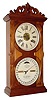 C.1880, Ithaca "No. 10 Farmer's" double dial perpetual calendar, time, strike and alarm.