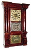 C.1845, Forestville Manufacturing Co, Bristol, Conn, miniature column and cornice, 2-weight, 30-hour with original tablets, dial and label.