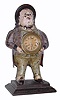 C.1860, Bradley and Hubbard, JOHN BULL blinking eye novelty clock, one day.