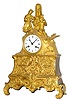 C.1840, French, Ormolu Figural Clock /Wedding. 8-day time and bell strike with silk thread suspension.