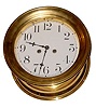 C.1914, Waterbury Clock Co., Ship's Bell No. 6, 8-day time and ship's strike wall clock, restored.