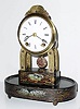 C.1870, Terry Clock Co, Waterbury, PARLOR timepiece, 8-day skeleton clock under dome.