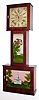 C.1830, CONNECTICUT BANJO, 30 hour mahogany veneer wall clock, 2-weight time and strike.