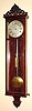 C.1835, Austrian, 6-lite Biedermeier, 30-Day, silvered dial with cast/engine turned bezel, in a crotch mahogany case with satinwood banding.
