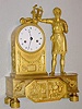 C.1825, French, Ormolu Figural Clock, HOMER, 8-day time and bell strike with silk suspension movement.