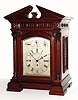 C.1880, English, Large 8-Bell, 3-Fusee, quarter chiming bracket clock in mahogany with engraved silvered dial.