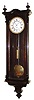 C.1855, Austrian, Late Biedermeier, 8-Day, one weight, Vienna Regulator, in a false grained case, piecrust bezel.