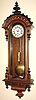 C.1890, Austria, Gebruder Resch, Wien, 8-day, Mini 1-weight wall timepiece, small, 4.3" dial.