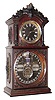 C.1878, Ithaca Calendar Clock Co., No. 3 1/2 Parlor, with black dial, and 2-piece rear dust cover, 8-day time and strike.